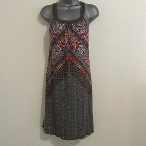 Prana Built in Bra Tribal Print Summer Dress